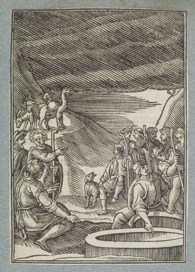 Józef zostaje wrzucony do studni autorstwa Christoffel van Sichem (II)