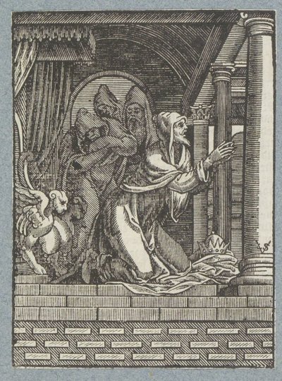 Król Niniwy czyni pokutę autorstwa Christoffel van Sichem (II)
