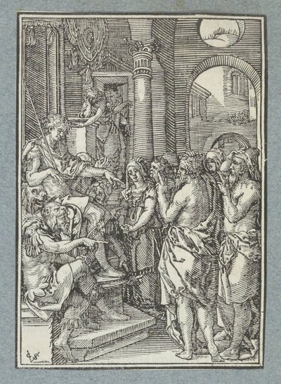 Starsi w sądzie autorstwa Christoffel van Sichem (II)