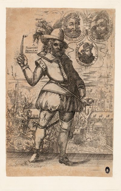 François Ravaillac 1578-1610, morderca króla Francji Henryka IV. autorstwa Christoffel van Sichem