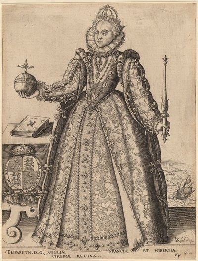 Elżbieta, królowa Wielkiej Brytanii autorstwa Christoffel van Sichem I