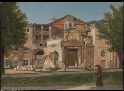 Fragment Via Sacra w Rzymie (kościół świętych Kosmy i Damiana) autorstwa Christoffer Wilhelm Eckersberg