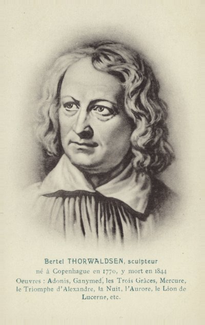Bertel Thorvaldsen, duński rzeźbiarz autorstwa Christoffer Wilhelm Eckersberg