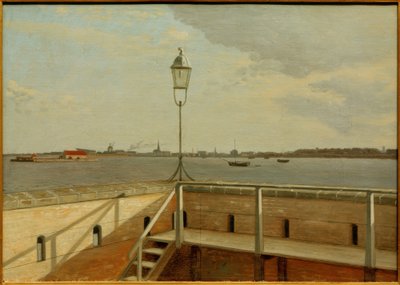 Widok z Twierdzy Trekroner na Kopenhagę w oddali autorstwa Christoffer Wilhelm Eckersberg