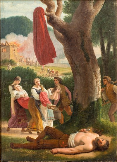 Hagbard i Signe, przed 1820 r. autorstwa Christoffer Wilhelm Eckersberg