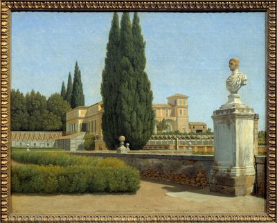 W ogrodach Villa Albani. Obraz Christoffera Wilhelma Eckersberga (1783-1853) Ec. Dan. autorstwa Christoffer Wilhelm Eckersberg