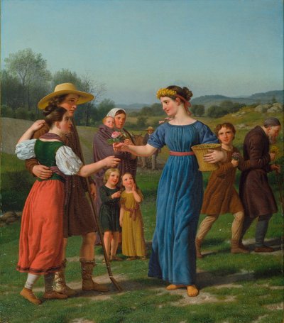 "Panna z daleka" Z wiersza Schillera autorstwa Christoffer Wilhelm Eckersberg