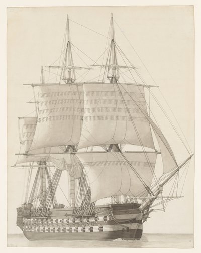 Statek linii rosyjskiej autorstwa Christoffer Wilhelm Eckersberg