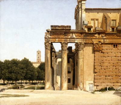 Widok Via Sacra, Rzym, 1814 autorstwa Christoffer Wilhelm Eckersberg