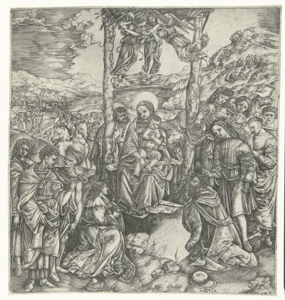 Adoracja Królów autorstwa Christoforo di Michele Robetta