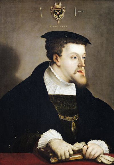 Karol V (1500-58) Cesarz Rzymski autorstwa Christoph Amberger
