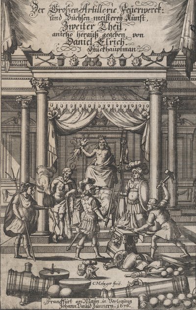 Strona tytułowa, „Wielkie fajerwerki artyleryjskie...”, 1676. autorstwa Christoph Metzger