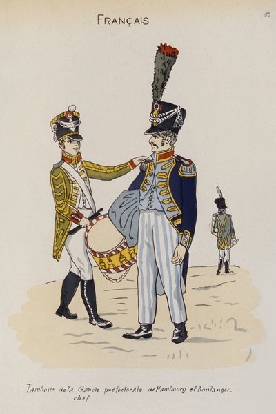 Perkusista i mistrz piekarza gwardii prefektury w Hamburgu, ok. 1806 r. autorstwa Christoph Suhr
