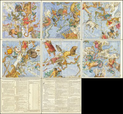 Globi Coelestis in Sex Tabulas Planas Redacti Descriptio autorstwa Christoph Weigel the Elder