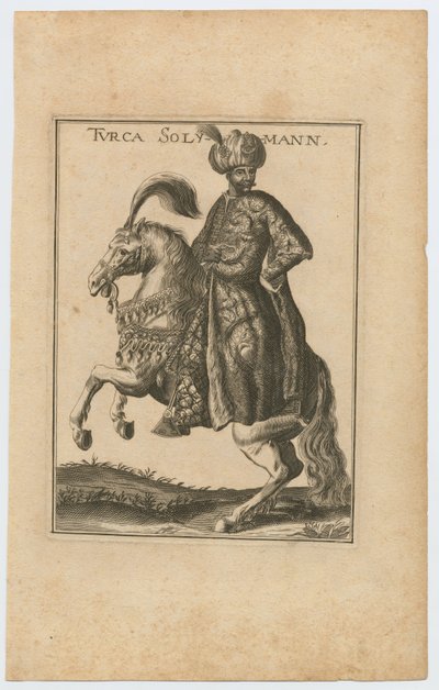 Sulejman II 1642-1691, sułtan Imperium Osmańskiego, 1710 autorstwa Christoph Wiegel