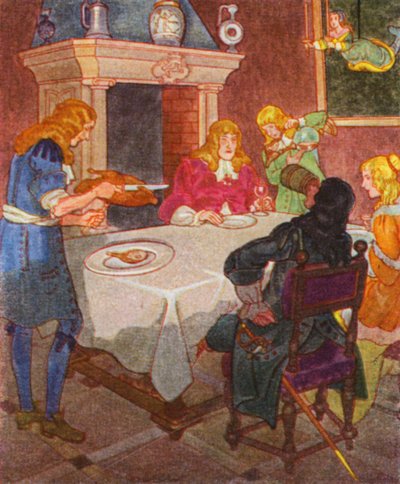 Wycinanie wstępne / wycinanie wstępne (litografia kolorowa) autorstwa Christophe (1856-1945)