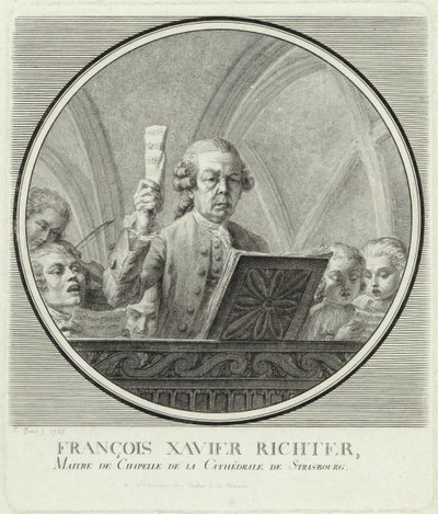 Portret kompozytora Franza Xavera Richtera 1709-1789, 1785. autorstwa Christophe Guerin