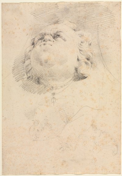 Szkic głów po fontannie Neptuna Giambologna, ok. 1930 r. 1654. autorstwa Christophe Veyrier