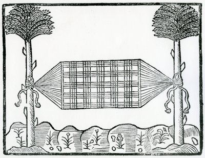 Hamak z „Ogólnej historii Indii” 1547 autorstwa Christopher Columbus