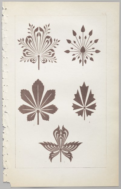 Sztuka projektowania dekoracyjnego : z dodatkiem, podającym godziny otwarcia kwiatów, wyd. Day & Son, Londyn, 1862 autorstwa Christopher Dresser