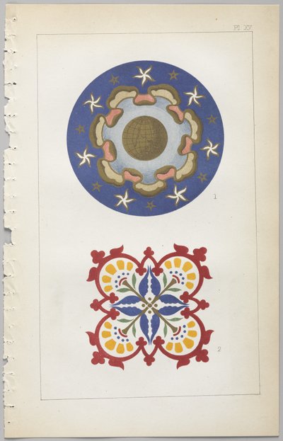 Sztuka projektowania dekoracyjnego : z dodatkiem, podającym godziny otwarcia kwiatów, wyd. Day & Son, Londyn, 1862 autorstwa Christopher Dresser