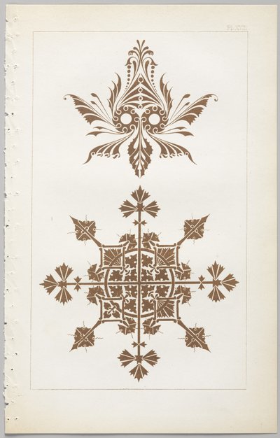 Sztuka projektowania dekoracyjnego : z dodatkiem, podającym godziny otwarcia kwiatów, wyd. Day & Son, Londyn, 1862 autorstwa Christopher Dresser
