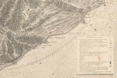 Nowy filozoficzny wykres chorograficzny East-Kent autorstwa Christopher Packe