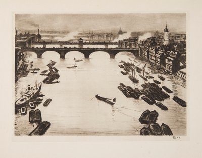 Londyńskie Mosty, wyd. 1924. autorstwa Christopher Richard Wynne Nevinson