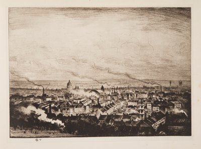 Londyn z Parliament Hill, wyd. 1923. autorstwa Christopher Richard Wynne Nevinson
