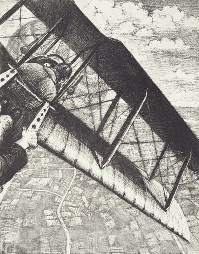 Bankowość na 4000 stóp, ok. 1918 (lito) autorstwa Christopher Richard Wynne Nevinson