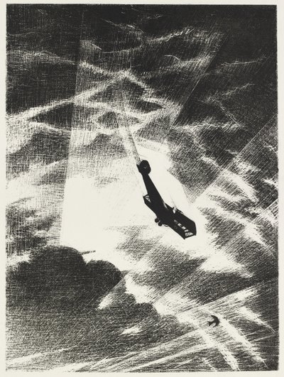 Opadanie na Taube, 1917 autorstwa Christopher Richard Wynne Nevinson