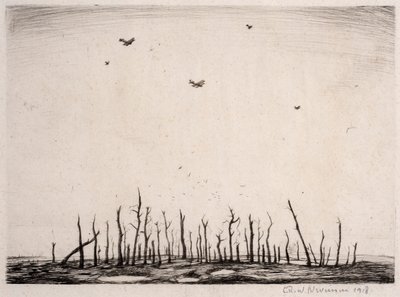 Ten przeklęty las, 1918 (sucha igła) autorstwa Christopher Richard Wynne Nevinson