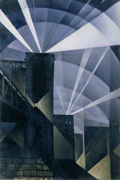 Pierwsze reflektory na Charing Cross autorstwa Christopher Richard Wynne Nevinson