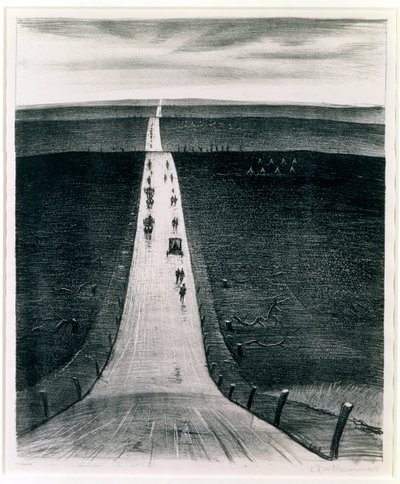 Droga z Arras do Bapaume, 1918 autorstwa Christopher Richard Wynne Nevinson