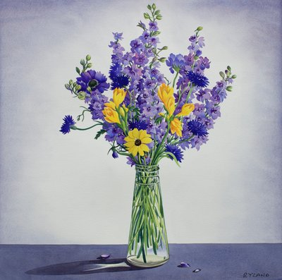 Kwiaty (akwarela na papierze) autorstwa Christopher Ryland