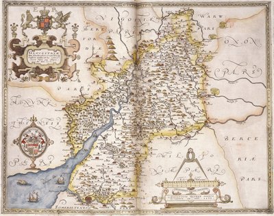 Gloucester(shire), 1579 autorstwa Christopher Saxton