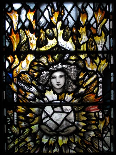 Archanioł St Uriel, Katedra w Canterbury autorstwa Christopher Whall