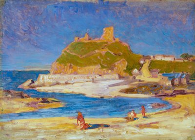 „Zamek Criccieth”, 1893-1934 autorstwa Christopher Williams
