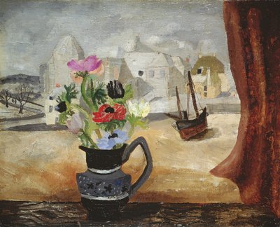 Zawilce w kornwalijskim oknie autorstwa Christopher Wood