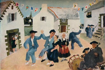 Tańczący marynarze, Bretania autorstwa Christophera Woodsa, 1930, 1936. autorstwa Christopher Wood