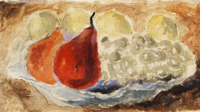 Muszla, Danie i Owoce, ok. 1922 (olej na pokładzie) autorstwa Christopher Wood