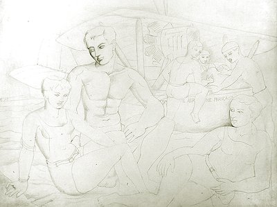 Kąpiący się autorstwa Christopher Wood