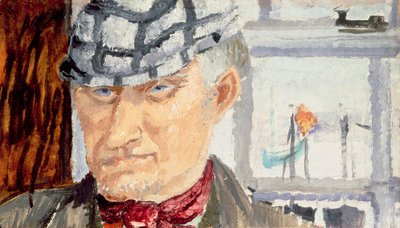 Rybak, 1928 (olej na tekturze) autorstwa Christopher Wood