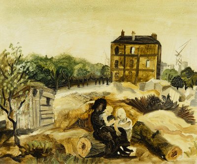 Brązowy domek, Passy, ok. 1928 (olej na płótnie) autorstwa Christopher Wood