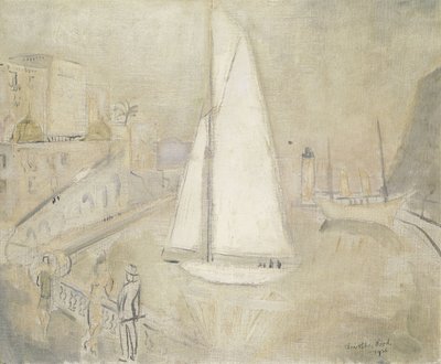 Biały jacht w Monte Carlo autorstwa Christopher Wood