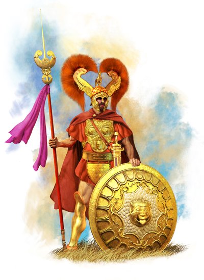 Libijski oficer piechoty armii Kartaginy, 202 p.n.e., 2021 (digitalbrush, 3d cgi) autorstwa Christos Giannopolous