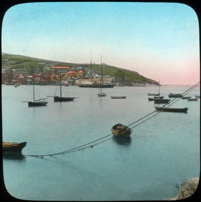 Polruan z Fowey w Kornwalii, koniec XIX lub początek XX wieku. autorstwa Church Army Lantern Department