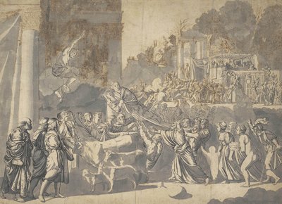 Zadowolony autorstwa Circle of Adam Elsheimer