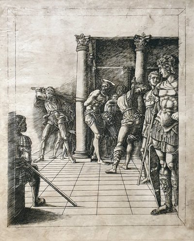 Biczowanie Chrystusa autorstwa Circle of Andrea Mantegna
