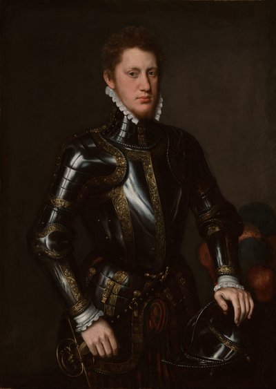 Portret mężczyzny w zbroi autorstwa Circle of Antonis Mor van Dashorst